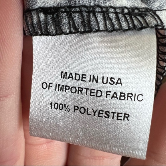 DREW Everly Chain Blouse Semi Sheer Button-up Dressy Shirt Top Made in USA Sz L - Picture 7 of 8